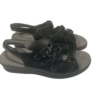 SAS Stylish Black Women's  Tripad Comfort Sandals in size 10 W